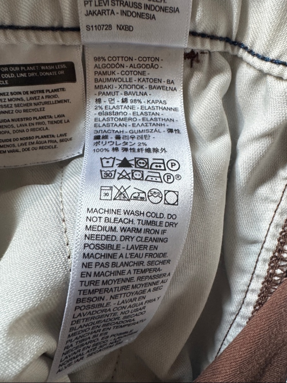 Levi’s XX Chino EZ Drawstring Pants - Brown- Men’s Size L - Picture 4 of 13